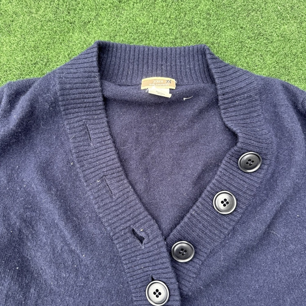 J. CREW Cashmere Cardigan Sweater Size Small Blue 100% Cashmere Soft Nice Womens - Picture 2 of 10